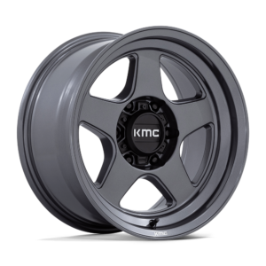 KMC KM728 LOBO 17x8.5 '-10 Matte Anthracite | TireWheelExperts