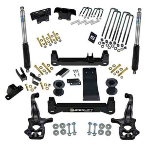 Superlift 2019 Chevy Silv 1500 4WD 6in Lift Kit w/ Alum/Stamped Steel Control Arms & BIL Rear Shocks